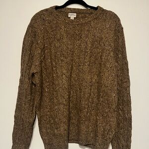 J. Crew Men’s Brown Cableknit Sweater